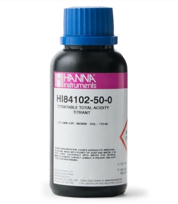 HI84102-50 Titrant for Titratable Acidity in Wine Mini Titrator