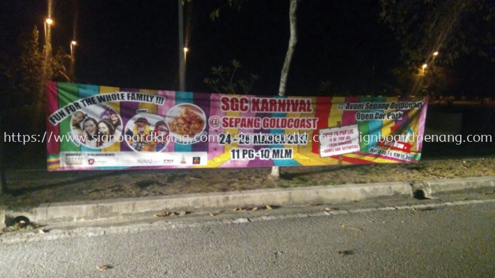 Sepang Gold Coast Group SGC Karnival  Banner and Bunting - install at sepang