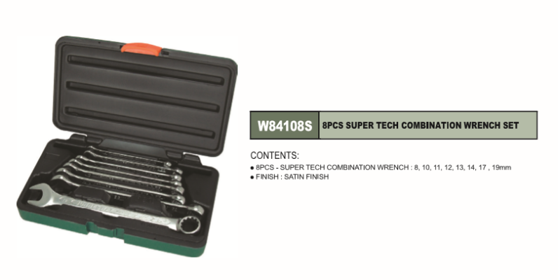 SUPER TECH COMBINATION WRENCH SET 8 PCS - W84108S