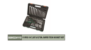 1/4", 3/8", & 1/2" DR. SUPER TECH SOCKET SET 111 PCS - S68H5234111S Professional Socket Series Jonnesway