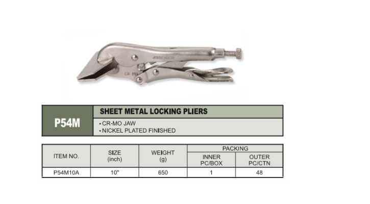 SHEET METAL LOCKING PLIERS - P54M10A