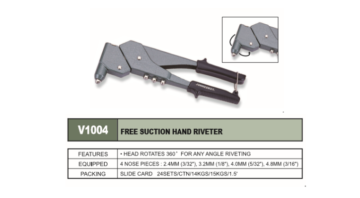 FREE SUCTION HAND RIVETER - V1004