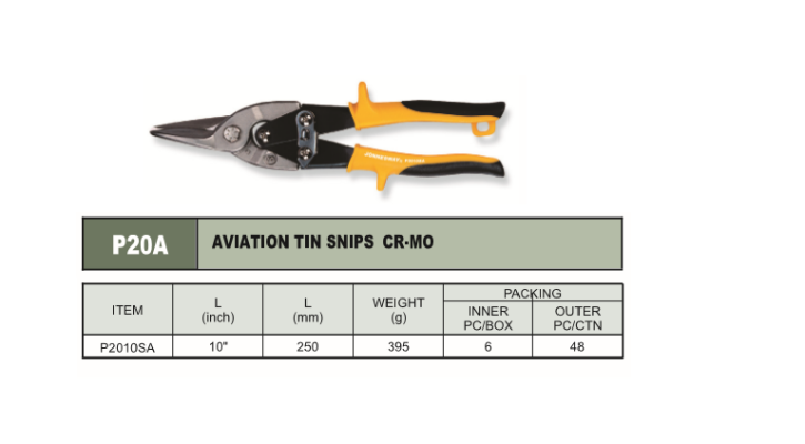 AVIATION TIN SNIPS CR-MO - P2010SA