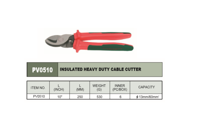 INSULATED HEAVY DUTY CABLE CUTTER - PV0510