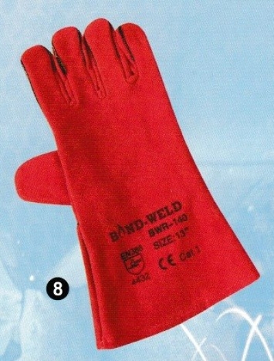 Full Leather Welding Gloves - Red ߼պ - 