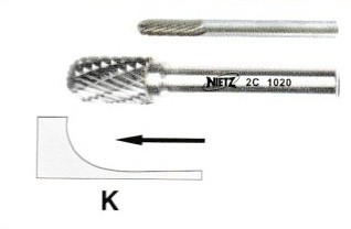 CYLINDER BALL NOSE - DOUBLE CUT