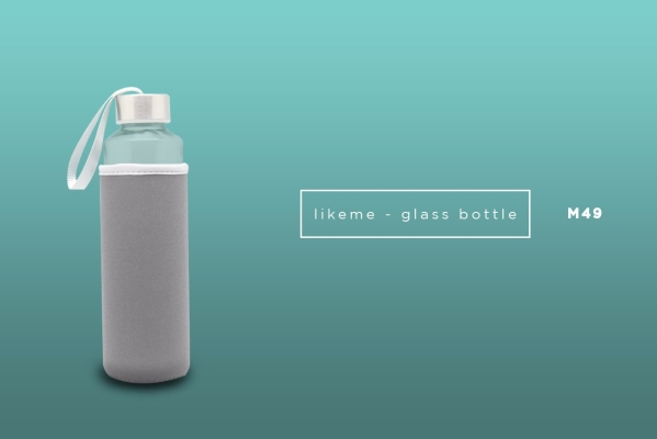 M49 LIKEME - Glass Bottle w/ Neoprene Pouch (500ml)