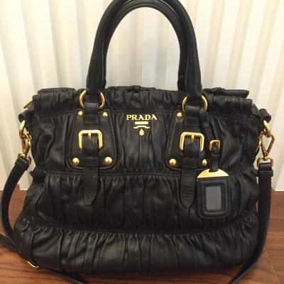 (SOLD) Prada BN1336 Full Calf Leather Gaufre With Strap