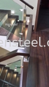 Wood handrail Glass Staircase 4 Wood handrail Glass Staircase