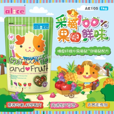 AE105 Alice Guinea Pig & Fruit 1kg (For Young )