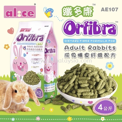 AE107 Alice "Orfibra" Adult Rabbits Pellet 4kg