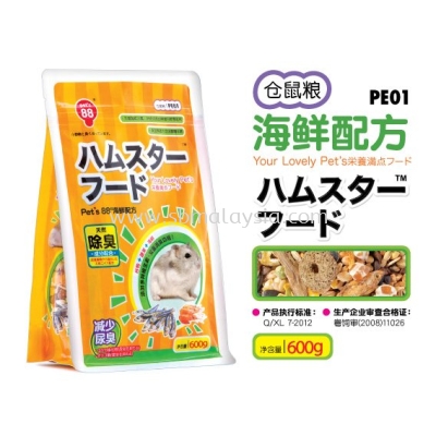 PE01 Pet's 88 Hamster Main Food Seafood 600g