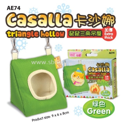 AE74 Alice ''Casalla'' triangle hollow for hamster - Green