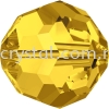 SW 5000 Round Beads, 10mm, Light Topaz (226), 2pcs/pack 5000 ROUND BEAD, 10mm  Beads  SW Crystal Collections 