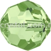 SW 5000 Round Beads, 10mm, Peridot (214), 2pcs/pack 5000 ROUND BEAD, 10mm  Beads  SW Crystal Collections 