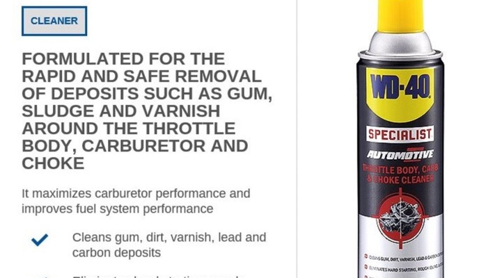 WD40 SPECIALIST AUTOMOTIVE THROTTLE BODY, CARB & CHOKE CLEANER