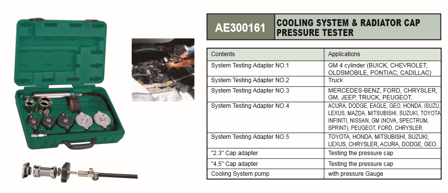 COOLING SYSTEM & RADIATOR CAP PRESSURE TESTER - AE300161 Automotive Repair Tools Jonnesway supplier, supply, supplies | Brilliance Trading Sdn.Bhd