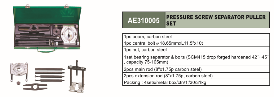 PRESSURE SCREW SEPARATOR PULLER SET - AE310005 Automotive Repair Tools Jonnesway