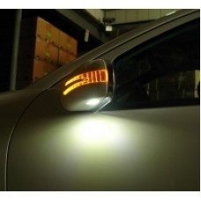 W211 07 Door Mirror Cover W/Arrow Style + Foot Lamp 