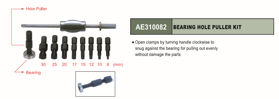 BEARING HOLE PULLER KIT - AE310082 Automotive Repair Tools Jonnesway Johor Bahru, JB, Malaysia supplier, supply, supplies | Brilliance Trading Sdn.Bhd