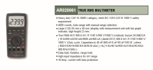 TRUE RMS MULTIMETER - AR020061 Electronic Tools Jonnesway