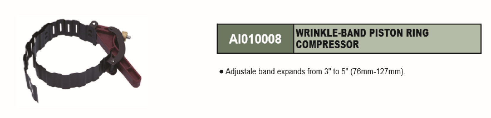 WRINKLE-BAND PISTON RING COMPRESSOR - AI010008