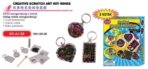 KH-AJ-85 Creative Scratch Art Key Rings Art Decoration 