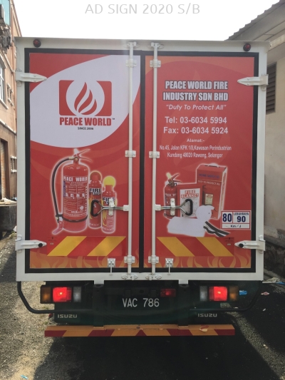 Lorry sticker wrap