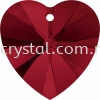 SW 6228 Heart Pendant, 10.3x10mm, Siam (208), 4pcs/pack 6228 HEART PENDANT, 10.3x10MM Pendants  SW Crystal Collections 