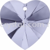 SW 6228 Heart Pendant, 10.3x10mm, Provence Lavender (283), 4pcs/pack 6228 HEART PENDANT, 10.3x10MM Pendants  SW Crystal Collections 