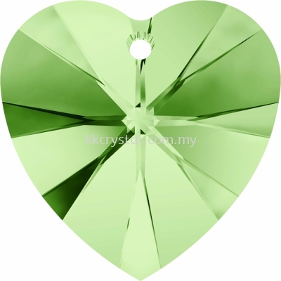 SW 6228 Heart Pendant, 10.3x10mm, Peridot (214), 4pcs/pack