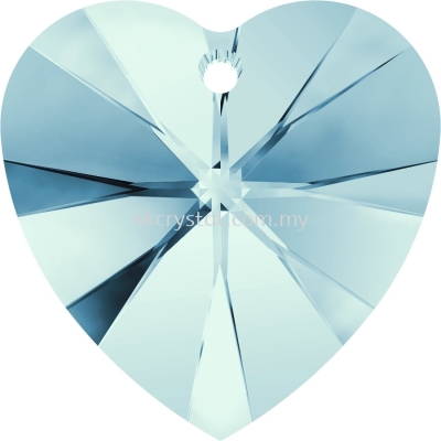 SW 6228 Heart Pendant, 10.3x10mm, Aquamarine (202), 4pcs/pack