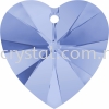 SW 6228 Heart Pendant, 10.3x10mm, Light Sapphire (211), 4pcs/pack 6228 HEART PENDANT, 10.3x10MM Pendants  SW Crystal Collections 