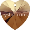 SW 6228 Heart Pendant, 10.3x10mm, Topaz Blend (722), 4pcs/pack 6228 HEART PENDANT, 10.3x10MM Pendants SW Crystal Collections