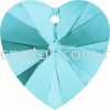 SW 6228 Heart Pendant, 10.3x10mm, Light Turquoise (263), 4pcs/pack 6228 HEART PENDANT, 10.3x10MM Pendants  SW Crystal Collections 
