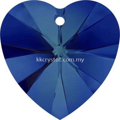 SW 6228 Heart Pendant, 14.4x14mm, Crystal Bermuda Blue (001 BB), 2pcs/pack