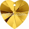 SW 6228 Heart Pendant, 14.4x14mm, Sunflower (292), 2pcs/pack 6228 HEART PENDANT, 14.4x14MM Pendants  SW Crystal Collections 