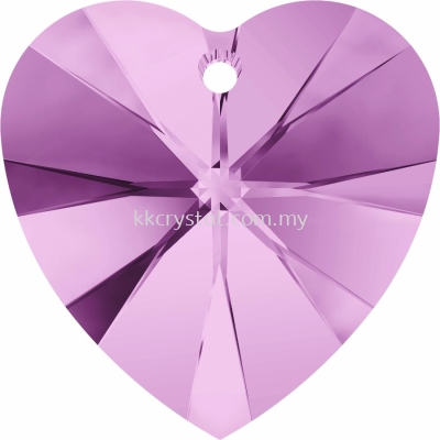 SW 6228 Heart Pendant, 14.4x14mm, Light Amethyst (212), 2pcs/pack