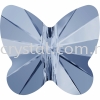 SW 5754 Butterfly Bead, 8mm, Denim Blue (266), 4pcs/pack 5754 BUTTERFLY BEAD, 08MM Beads  SW Crystal Collections 