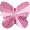 SW 5754 Butterfly Bead, 8mm, Light Rose (223), 4pcs/pack 5754 BUTTERFLY BEAD, 08MM Beads  SW Crystal Collections 