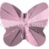 SW 5754 Butterfly Bead, 10mm, Crystal Antique Pink (001 ANTP), 2pcs/pack 5754 BUTTERFLY BEAD, 10MM Beads  SW Crystal Collections 