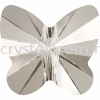 SW 5754 Butterfly Bead, 10mm, Crystal Silver Shade (001 SSHA), 2pcs/pack 5754 BUTTERFLY BEAD, 10MM Beads  SW Crystal Collections 