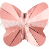 SW 5754 Butterfly Bead, 10mm, Rose Peach (262), 2pcs/pack 5754 BUTTERFLY BEAD, 10MM Beads  SW Crystal Collections 