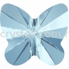 SW 5754 Butterfly Bead, 10mm, Aquamarine (202), 2pcs/pack 5754 BUTTERFLY BEAD, 10MM Beads  SW Crystal Collections 