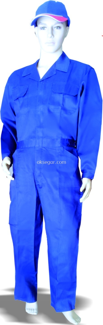 Dyed TC Drill Blue Coverall