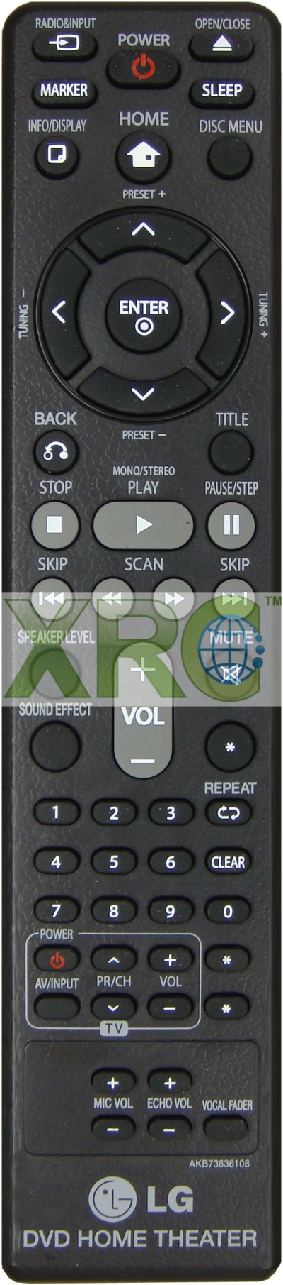 AKB73636108 LG HOME THEATER REMOTE CONTROL