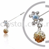 Pin Brooch 7003#, Gold Topaz, 2pcs/pack 7003#  Pin Brooch Jewerly