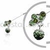 Pin Brooch 7013# (Double Heart), Green Olivine, 2pcs/pack 7013# Pin Brooch Jewerly