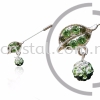 Pin Brooch 7014# (Leaf), Green Olivine, 2pcs/pack 7014# Pin Brooch Jewerly