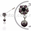 Pin Brooch 7018#, Purple Amethyst, 2pcs/pack 7018# Pin Brooch Jewerly